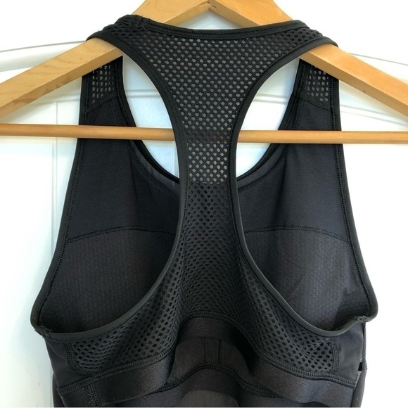 Lululemon Sheer, Black, Racerback Tank Top With Sports Bra, Size 6 - Picture 3 of 6
